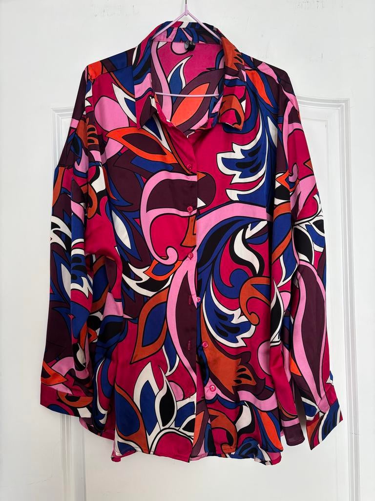 Nieuwe blouse met print, Ophalen of Verzenden, Nieuw, Maat 46/48 (XL) of groter, Overige kleuren