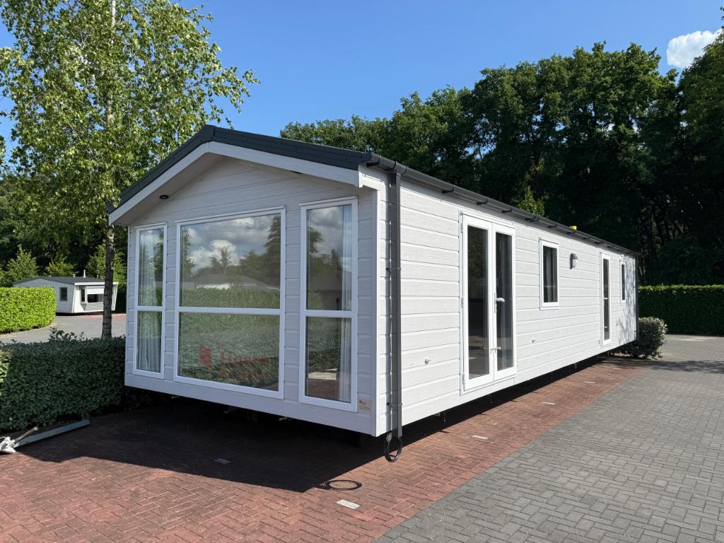 Vere 12 x 4 - Chalet - AANBIEDING!, Caravans en Kamperen, Stacaravans, Tot en met 4