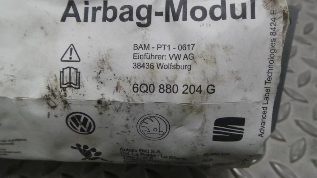 VOLKSWAGEN POLO 9N3 AIRBAG RECHTS 2008, Ophalen of Verzenden, Gebruikt, Stiba lid