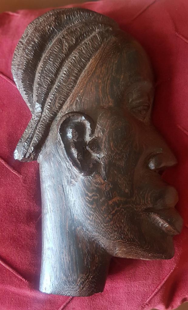 Houten Afrikaans beeld/masker, Ophalen of Verzenden