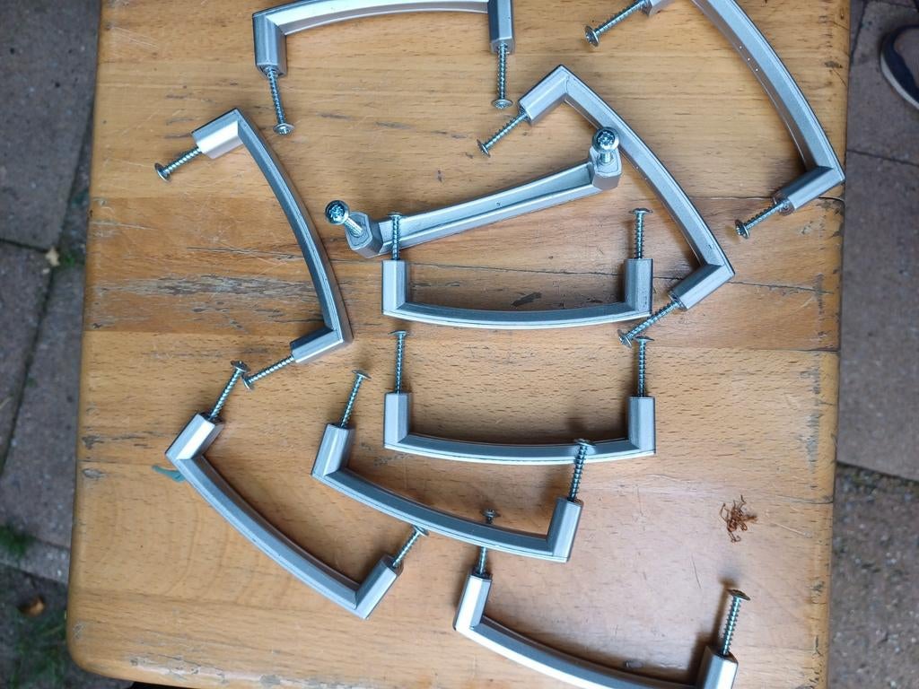 10x kunststof handgrepen grijs, Ophalen of Verzenden, Overige typen