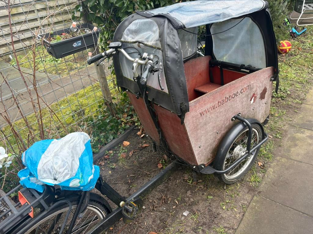 Oude maar fietsende bakfiets, Fietsen en Brommers, Fietsen | Bakfietsen, Overige merken, 4 kinderen of meer, Gebruikt, Elektrisch