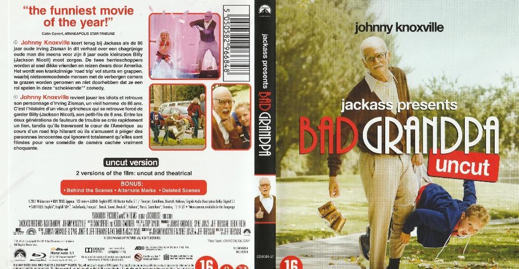 Bad grandpa blu ray ( Ned. ondert. ), Ophalen of Verzenden, Zo goed als nieuw, Humor en Cabaret
