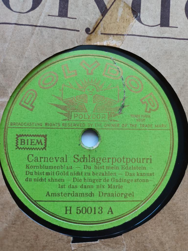 Amsterdamsch Draaiorgel - Schlagerpotpourri 1939 (78 Toeren), Cd's en Dvd's, Vinyl | Nederlandstalig, Ophalen of Verzenden, Zo goed als nieuw