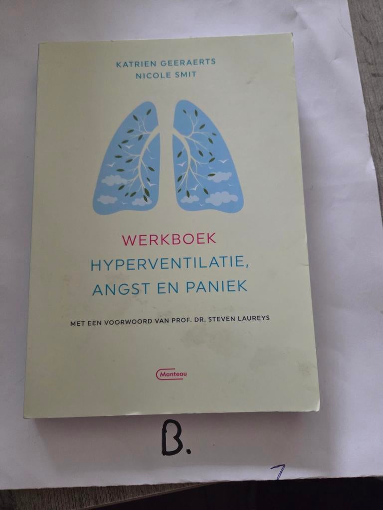 Werkboek Hyperventilatie, Angst en Paniek - Geeraerts & Smit, Ophalen of Verzenden, Zo goed als nieuw, Klinische psychologie, Katrien Geeraerts, Nicole Smit