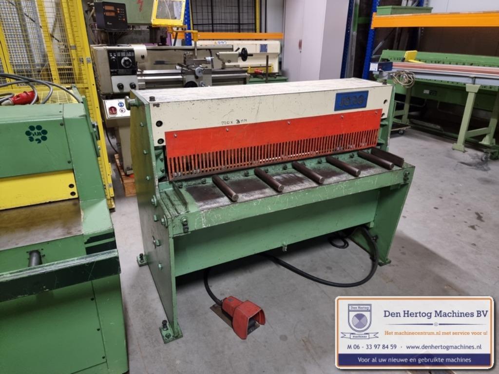 JORG 4052 1300x4mm schaar knipschaar knipbank plaatschaar, Ophalen, Gebruikt