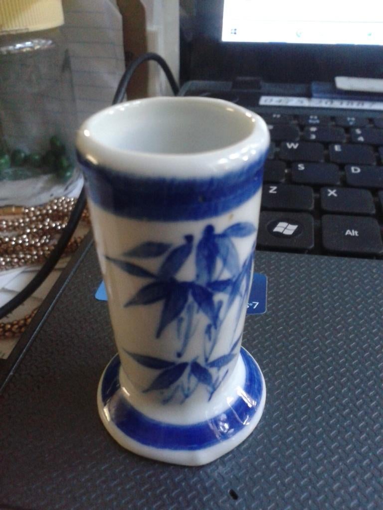 klein VAASJE / POTJE ~ Oud Chinees blauw/wit Porselein, Antiek en Kunst, Ophalen of Verzenden