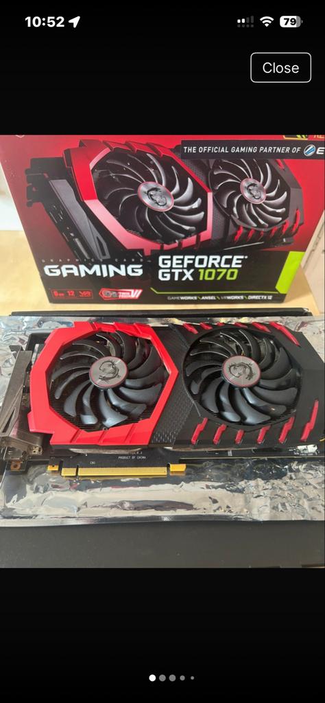 Msi 1070 8gb VRAM, Computers en Software, Videokaarten, HDMI, PCI-Express 3, Gebruikt, Ophalen of Verzenden