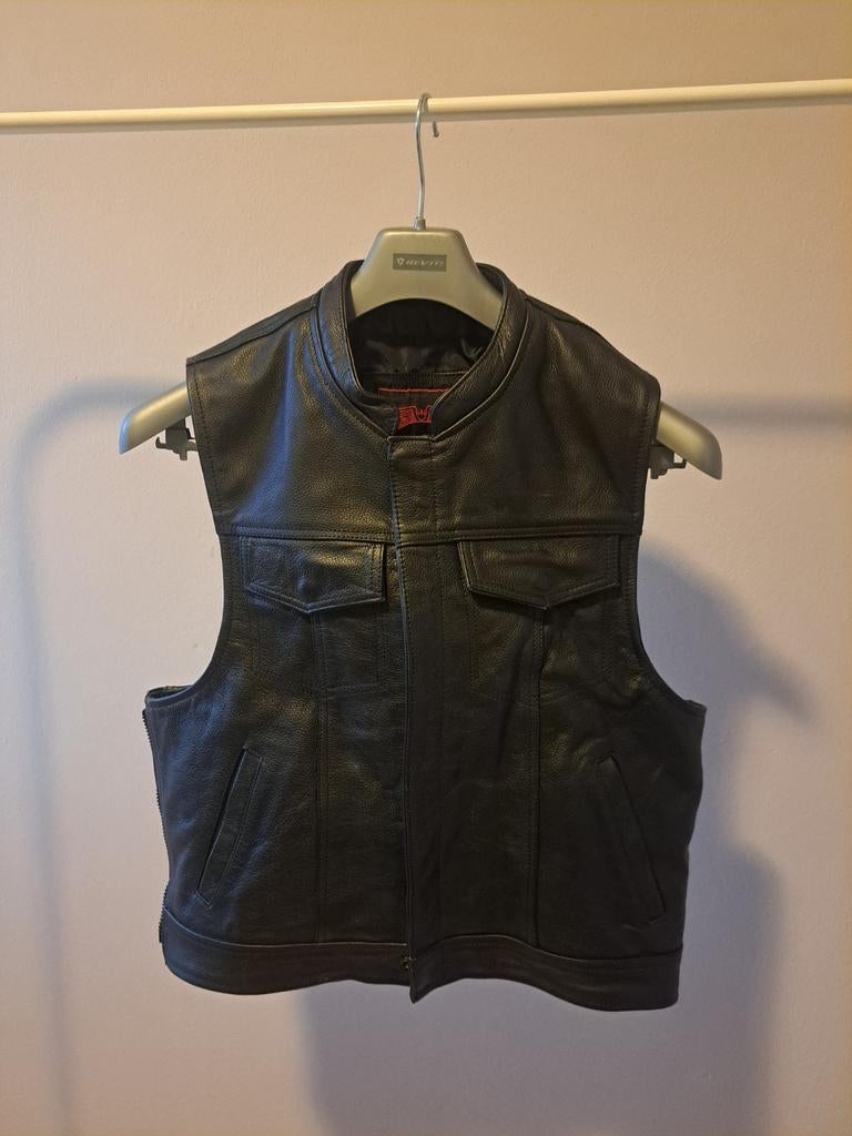 Leren Motorvest / gilet XL - Stoer en Stijlvol, Motoren, Overige merken, Heren, XL, Tweedehands