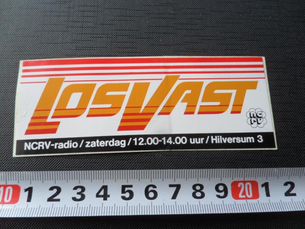 sticker omroep NCRV los vast losvast hilversum 3 radio, Verzamelen, Stickers, Ophalen, Zo goed als nieuw