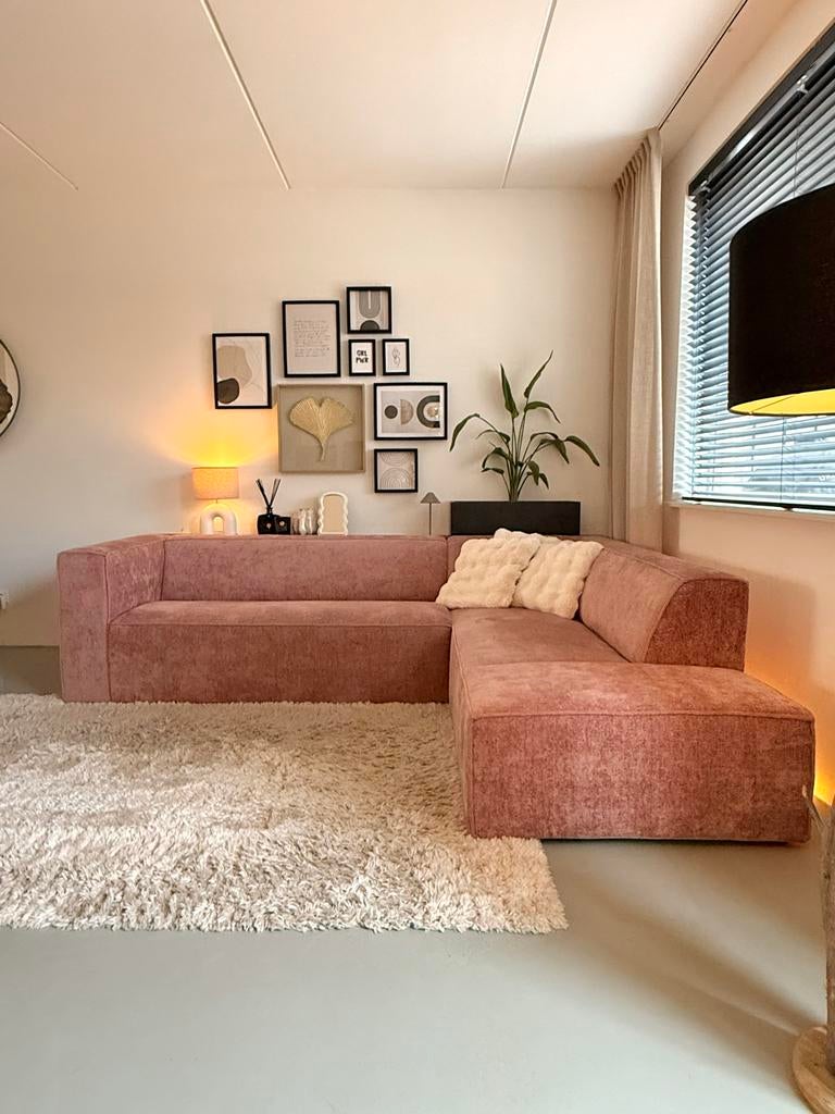 Moderne hoekbank Feel Me (chenille) - Zo goed als nieuw!, Ophalen, 250 tot 300 cm, 100 tot 125 cm, Hoekbank
