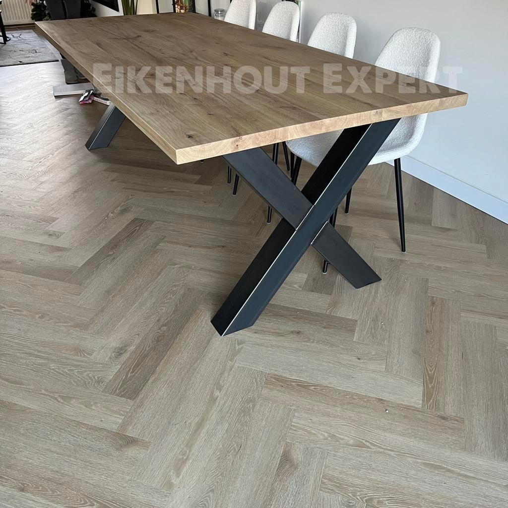Foto 10 van Eiken Boomstam Eettafel Tafel Eikenhout BINNEN 1WEEK BEZORGD