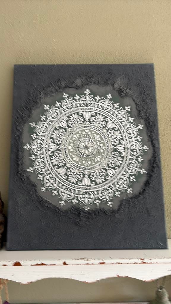 Wanddecoratie op linnen, Ophalen of Verzenden, Zo goed als nieuw
