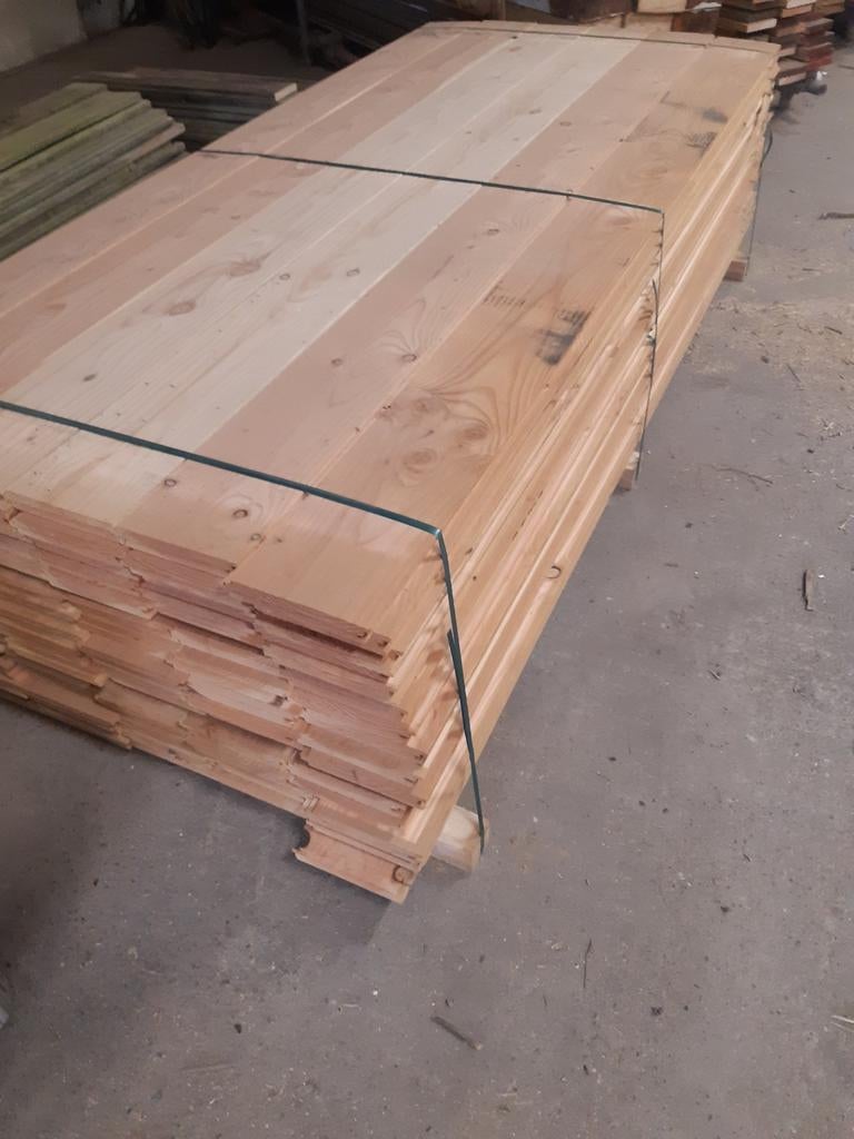 Partij nieuwe Douglas planken, 18/195 mm, 2,40m1 lang', Ophalen, Minder dan 25 mm, Nieuw, Plank
