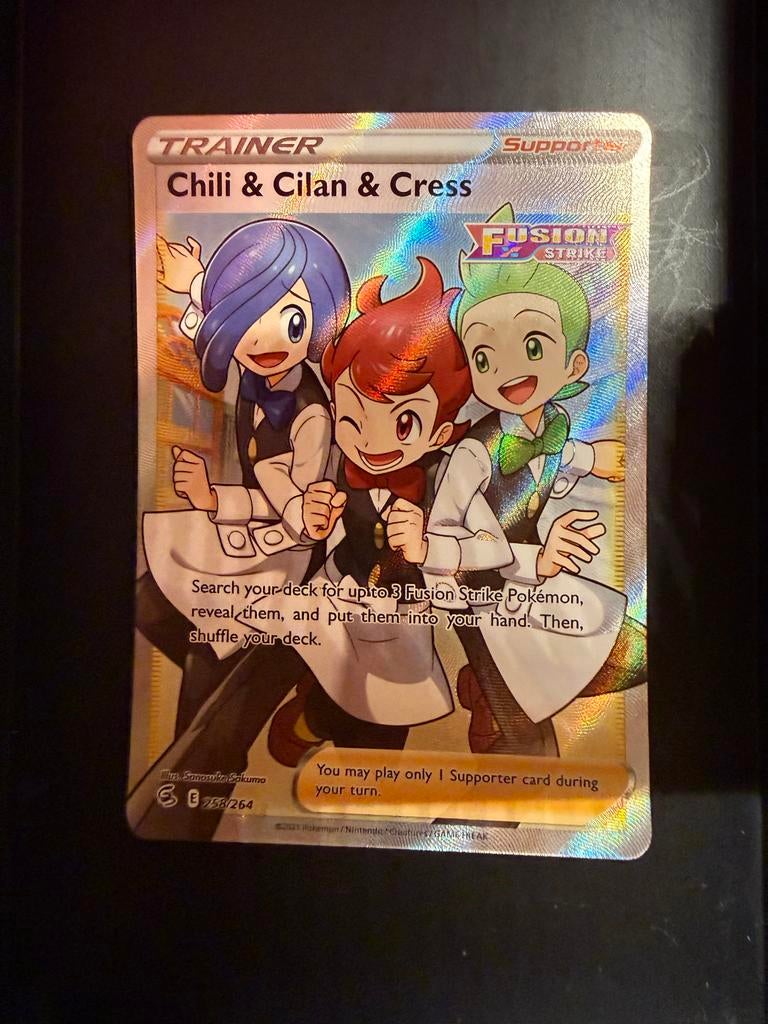 Chili & Cilan & Cress stamped 258/264 Fusion Strike, Ophalen of Verzenden, Nieuw, Losse kaart, Foil