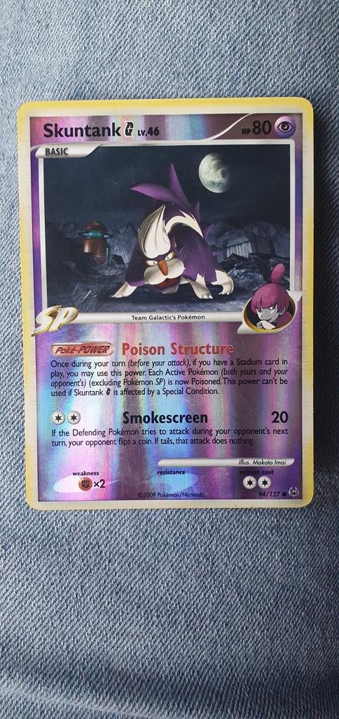 Skuntank 94/127 reverse holo pokemon kaart, Ophalen of Verzenden, Zo goed als nieuw