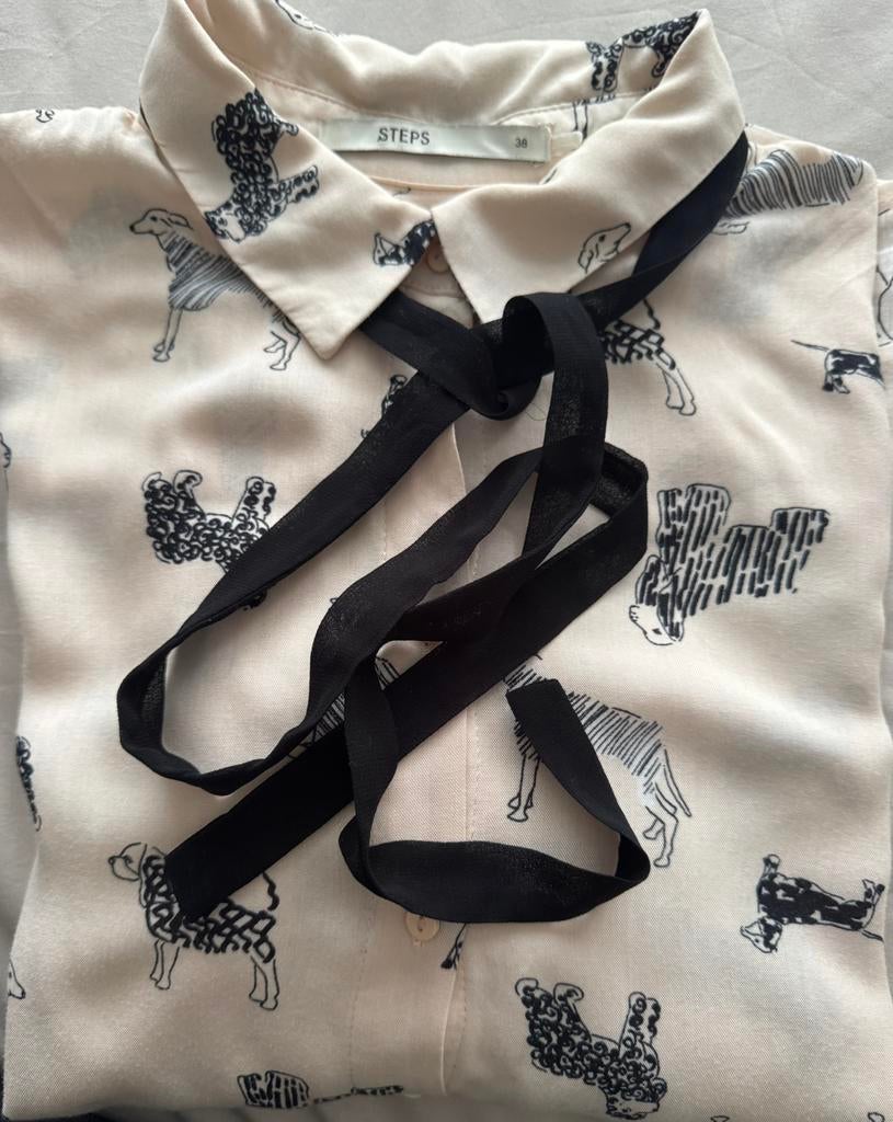 Blouse, Ophalen of Verzenden, Zo goed als nieuw, Maat 38/40 (M), Beige