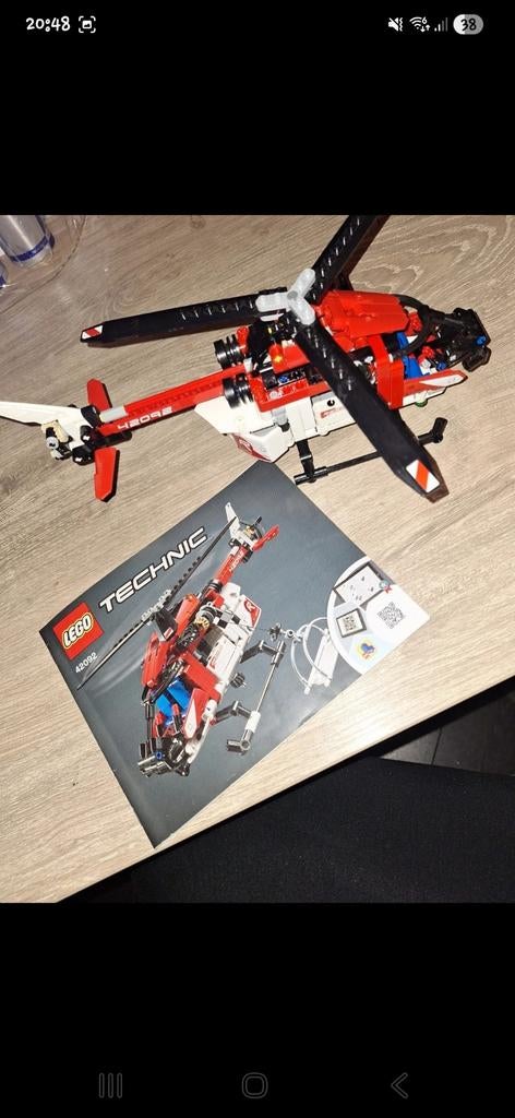 Lego Technic Helikopter 42092 - Compleet met Instructies, Ophalen of Verzenden, Zo goed als nieuw, Complete set, Lego