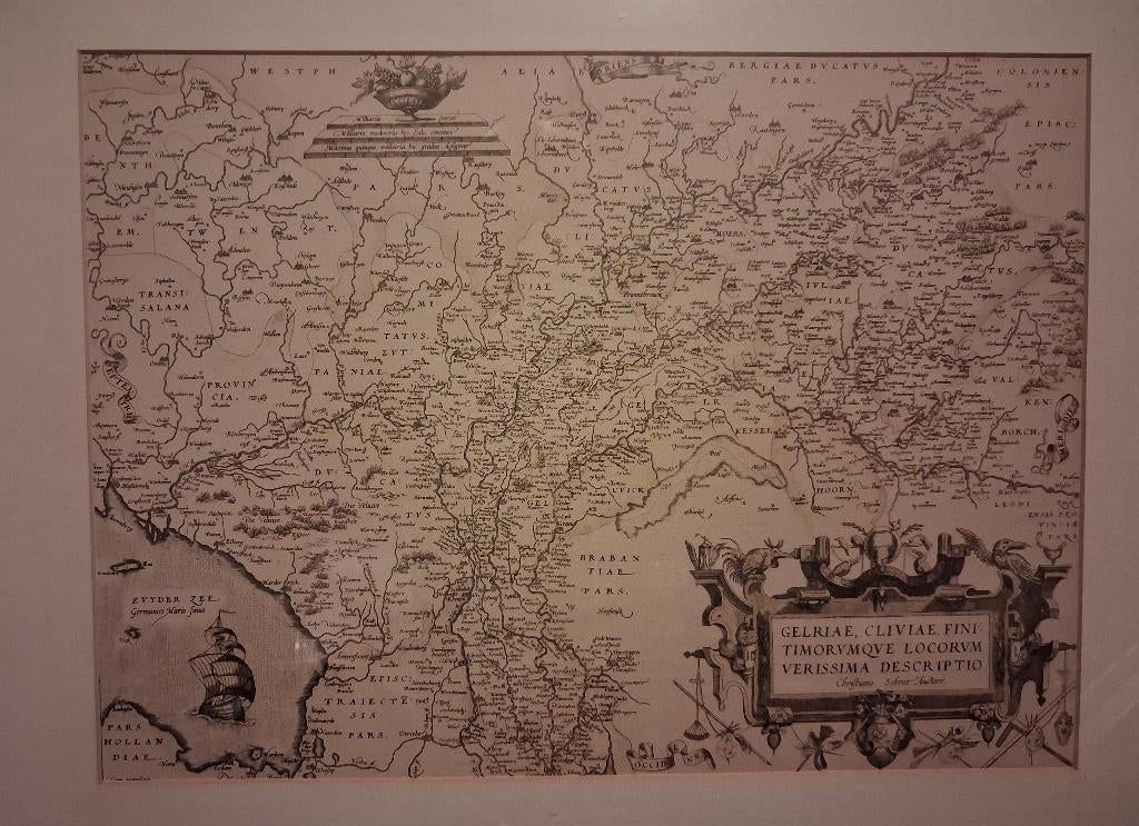 Gouldmaps Gelderland Gelriae, Cliviae A Ortelius 1570-1571, Gelezen, Diverse, Voor 1800, Ophalen of Verzenden