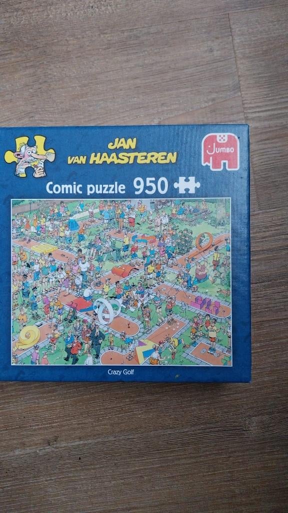 Jan van Haasteren crazy golf 950 stukjes compleet, Ophalen, 500 t/m 1500 stukjes, Zo goed als nieuw, Legpuzzel
