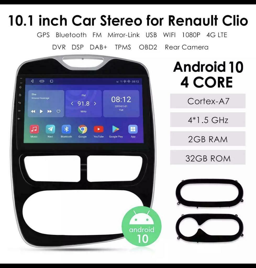 Android Navgatie CarPlay Renault Captur Clio 2010-2020, Ophalen of Verzenden, Nieuw
