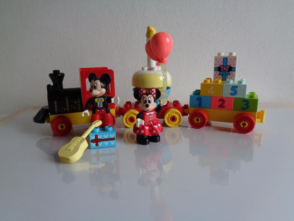 Duplo Mickey&Minnie verjaardagstrein, Ophalen of Verzenden, Gebruikt, Complete set, Duplo