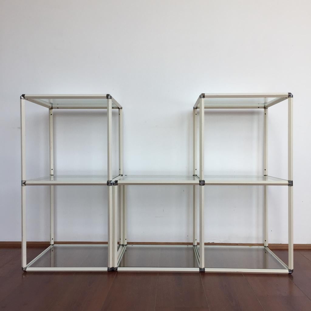 Vitra Shop & Design S&D vitrine display systeem jaren 70, Ophalen, Met plank(en), Gebruikt, 100 tot 150 cm