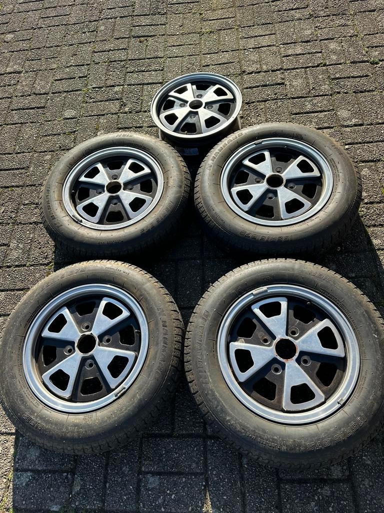 Porsche 914 baby Fuchs velgen, 5 stuks, Ophalen of Verzenden, 15 inch, Zomerbanden, Velg(en)