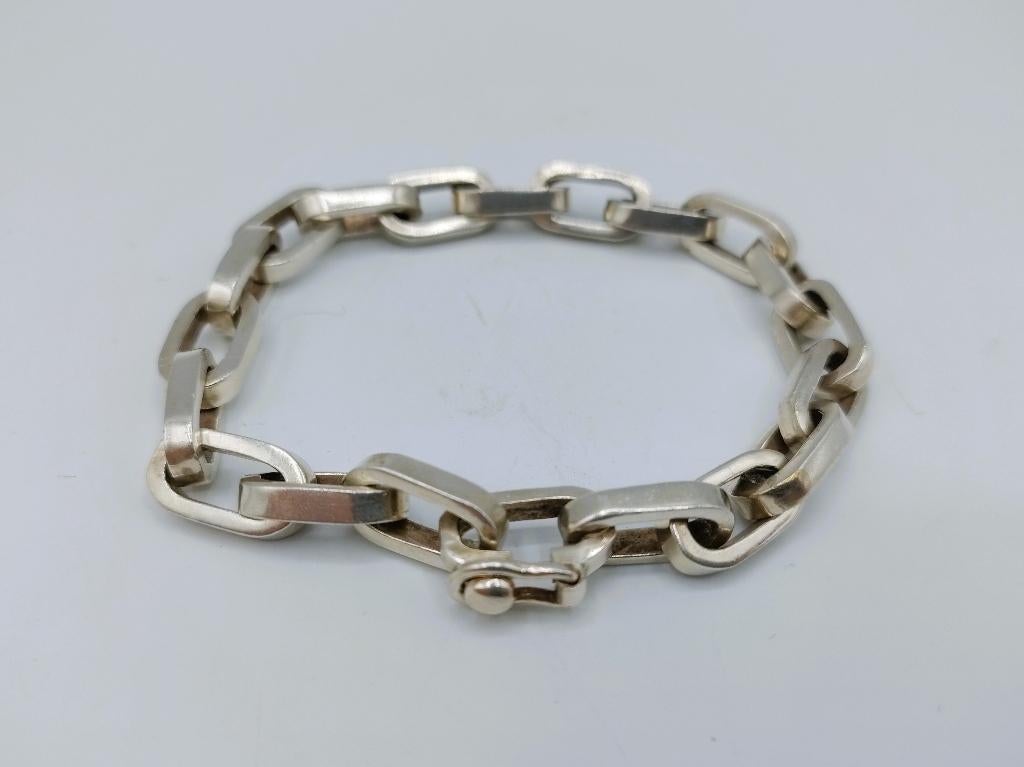 Zware zilveren 'close forever' armband, 19 cm, 925, Info@zilverwebsite.nl, Verzenden, Zo goed als nieuw, Zilverwebsite.nl
