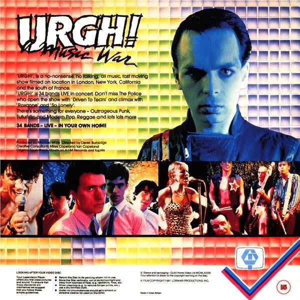 Various - URGH! A Music War - 2-Sided Laserdisc Video - LD, Alle leeftijden, Ophalen, Zo goed als nieuw
