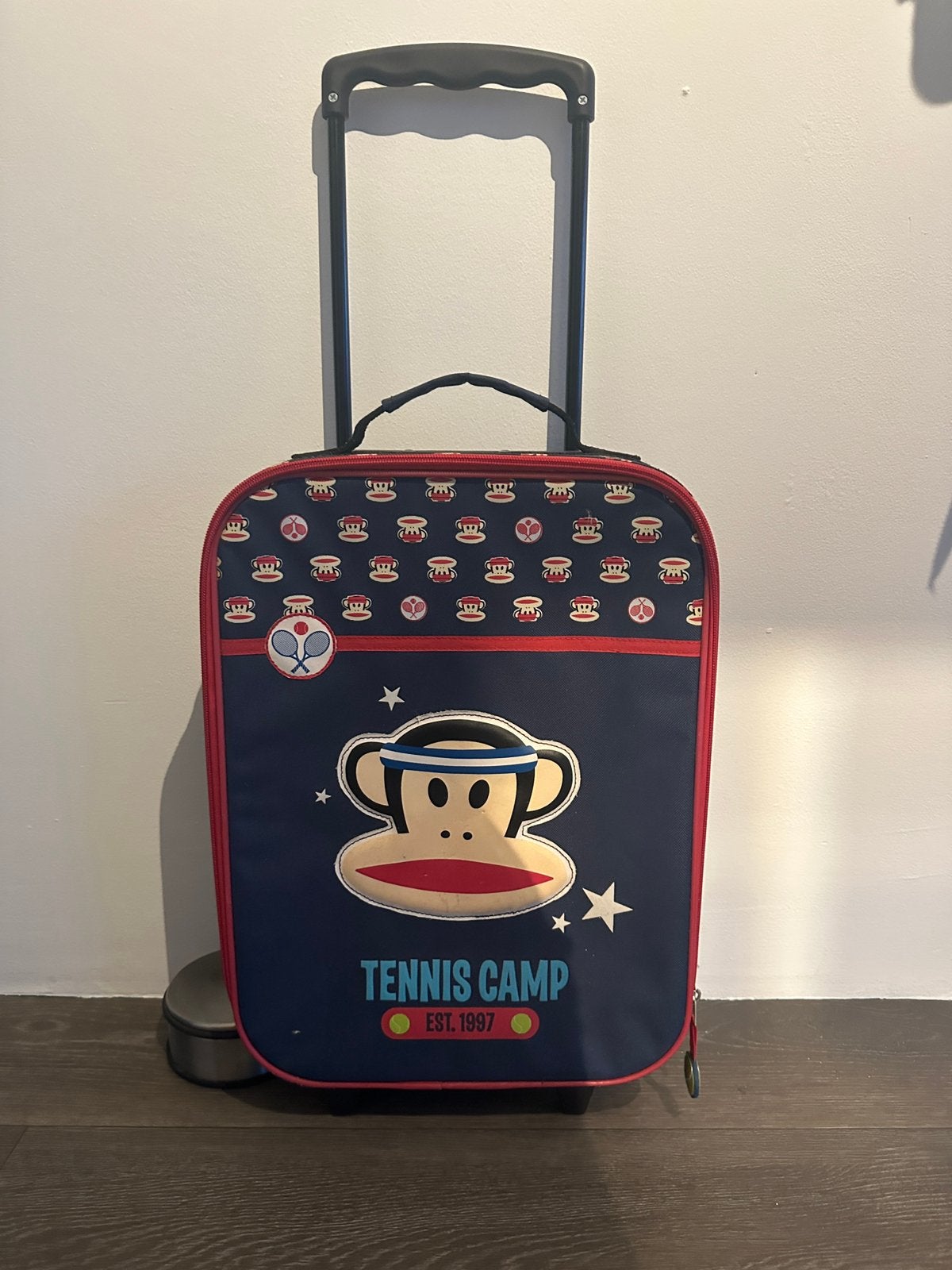 Te koop: Paul Frank "Tennis Camp" Kinderkoffer op Wielen, Hard kunststof, Minder dan 50 cm, Ophalen of Verzenden, Zo goed als nieuw