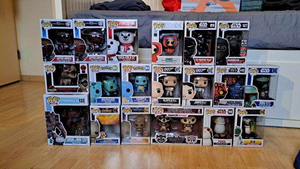 19 funko pops - star wars, pokémon 007, Verzamelen, Ophalen of Verzenden, Gebruikt