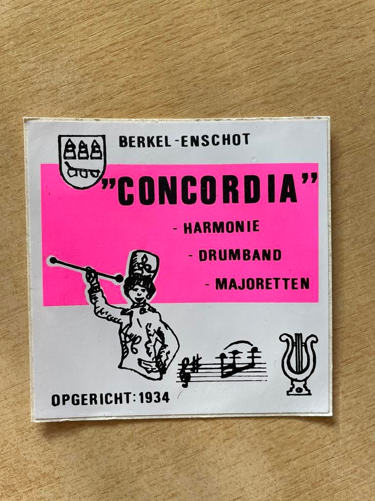 Sticker Concordia Berkel-Enschot, Ophalen of Verzenden, Zo goed als nieuw, Bedrijf of Vereniging