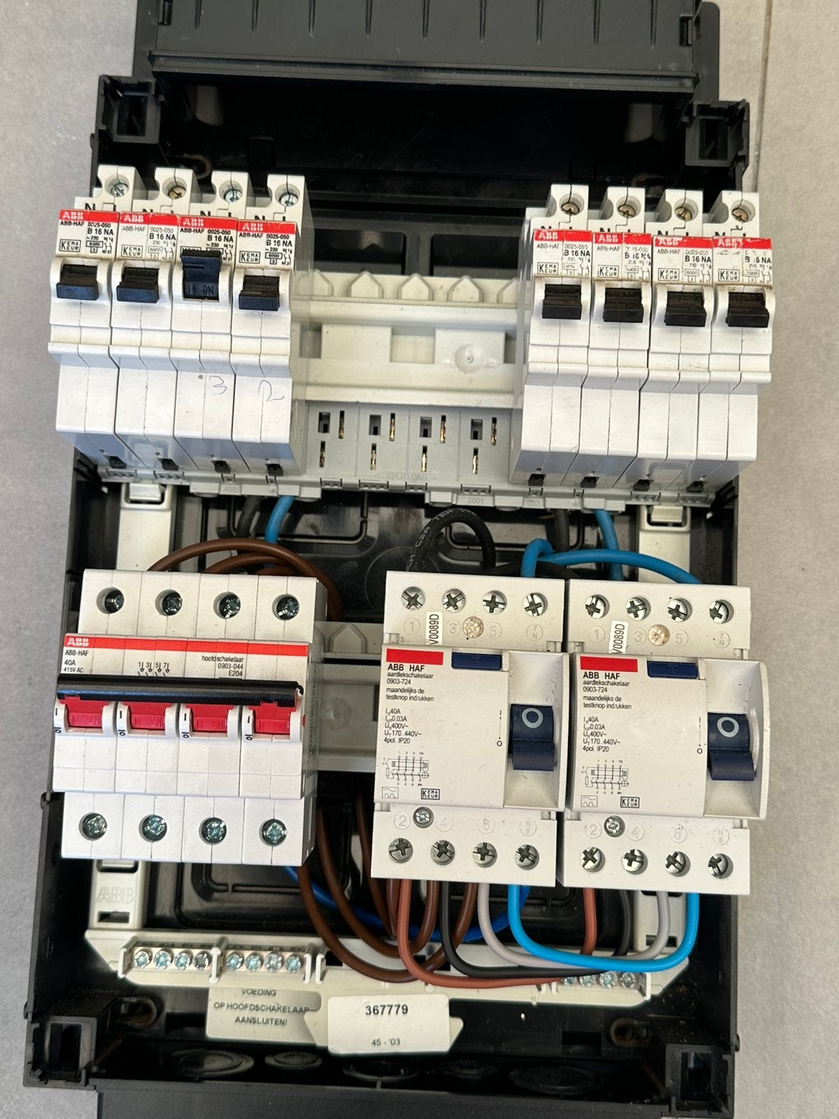 ABB meterkast, Ophalen of Verzenden, Zo goed als nieuw, ABB, Aardlekschakelaar