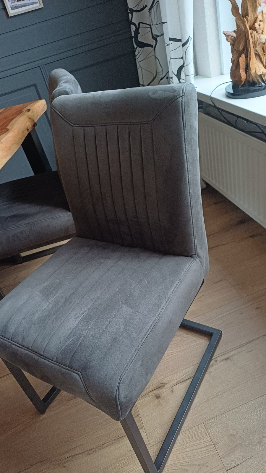 eetkamerstoelen, Ophalen of Verzenden, Zo goed als nieuw, Grijs, Industrieel