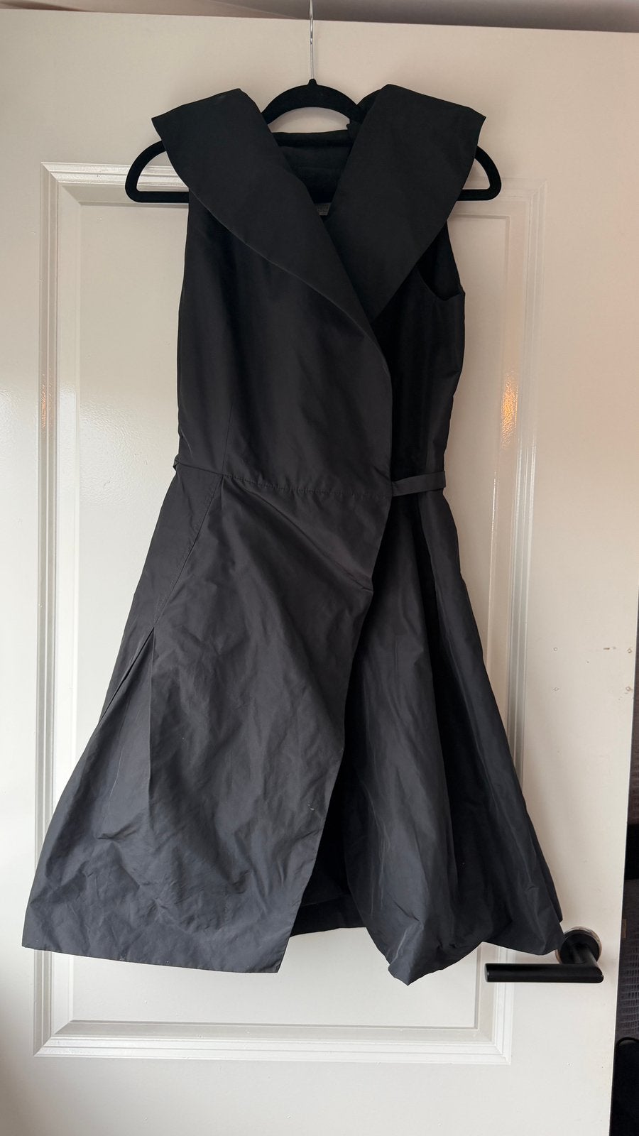 PAUW Amsterdam Luxe Zwarte Overslagjurk / Wrap Dress Maat 2, Maat 38/40 (M), Zwart, Ophalen of Verzenden, Gedragen