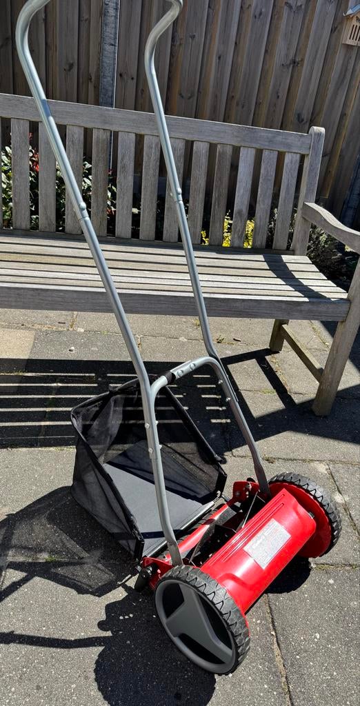 Einhell Handgrasmaaier met Opvangbak, Tuin en Terras, Grasmaaiers, Gebruikt, Handgrasmaaier, 30 t/m 39 cm, Kooimesmaaier, Opvangbak