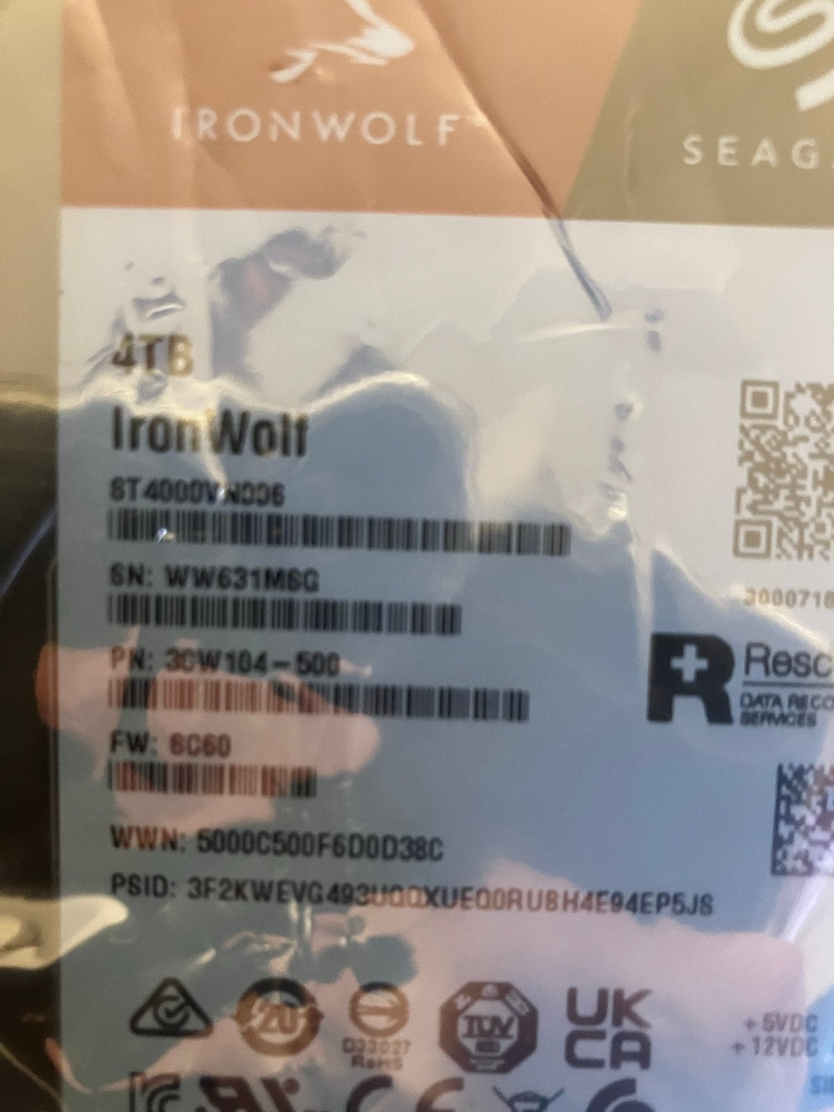 Seagate IronWolf 4TB NAS HDD - Nieuw in verpakking, Computers en Software, Harde schijven, Intern, Server, Nieuw, Ophalen of Verzenden