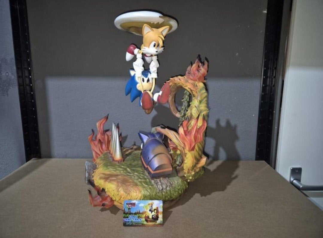 First 4 Figures Sonic & Tails Statue, Spelcomputers en Games, Games | Sega, Zo goed als nieuw, Ophalen of Verzenden