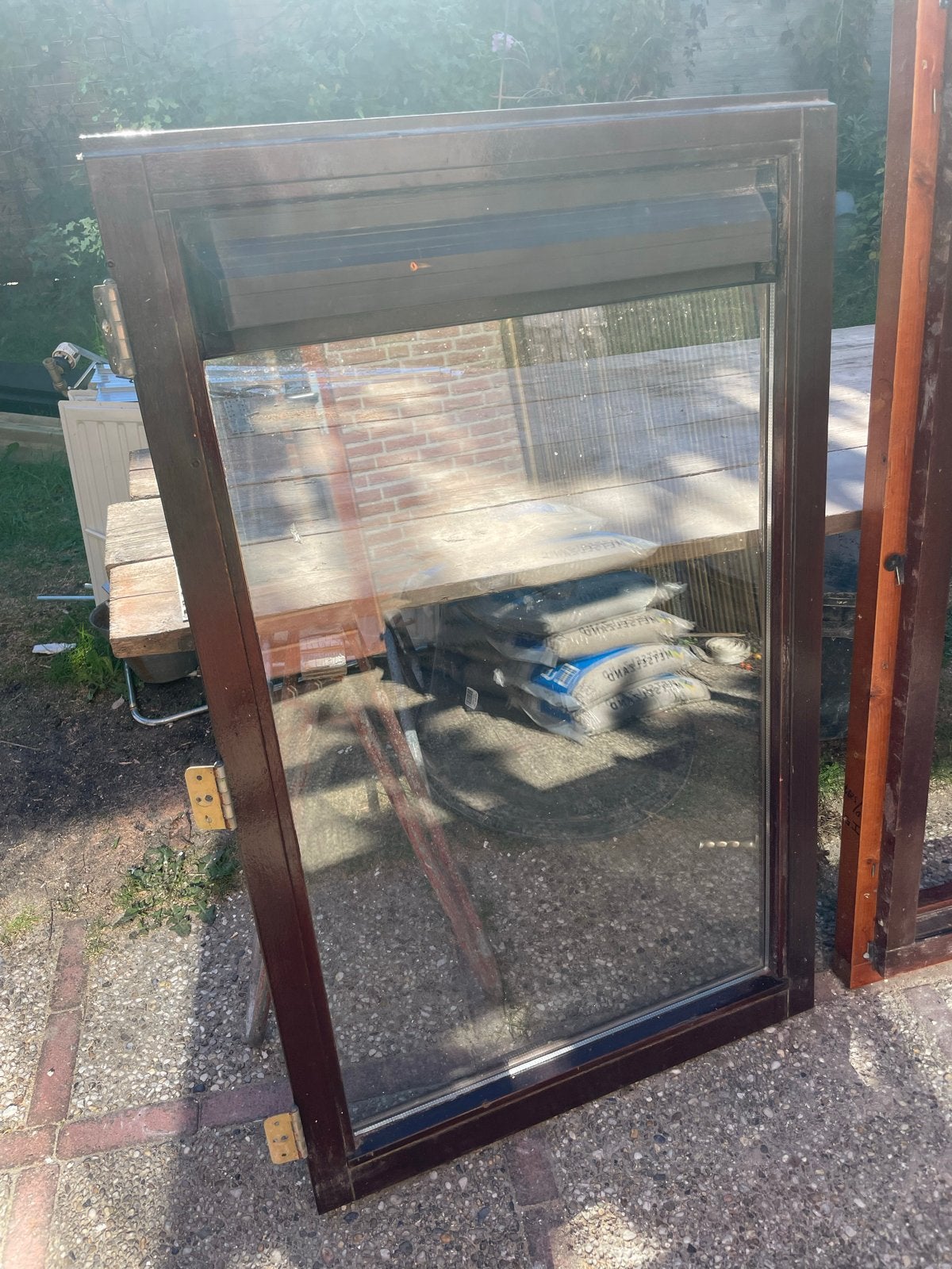 Gebruikt gevelraam met dubbelglas en ventilatierooster, Ophalen, Gevelraam of Ruit, Gebruikt, 80 tot 120 cm
