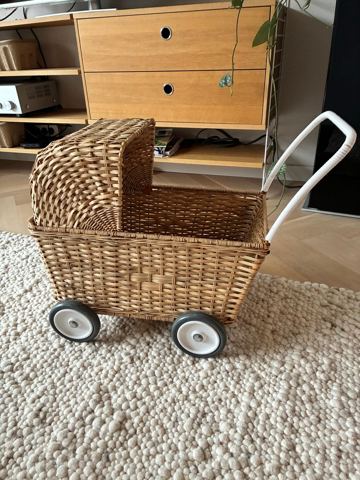 Olli Ella Rotan kinderwagen Natural met okergeel matras, Ophalen, Zo goed als nieuw, Overige typen