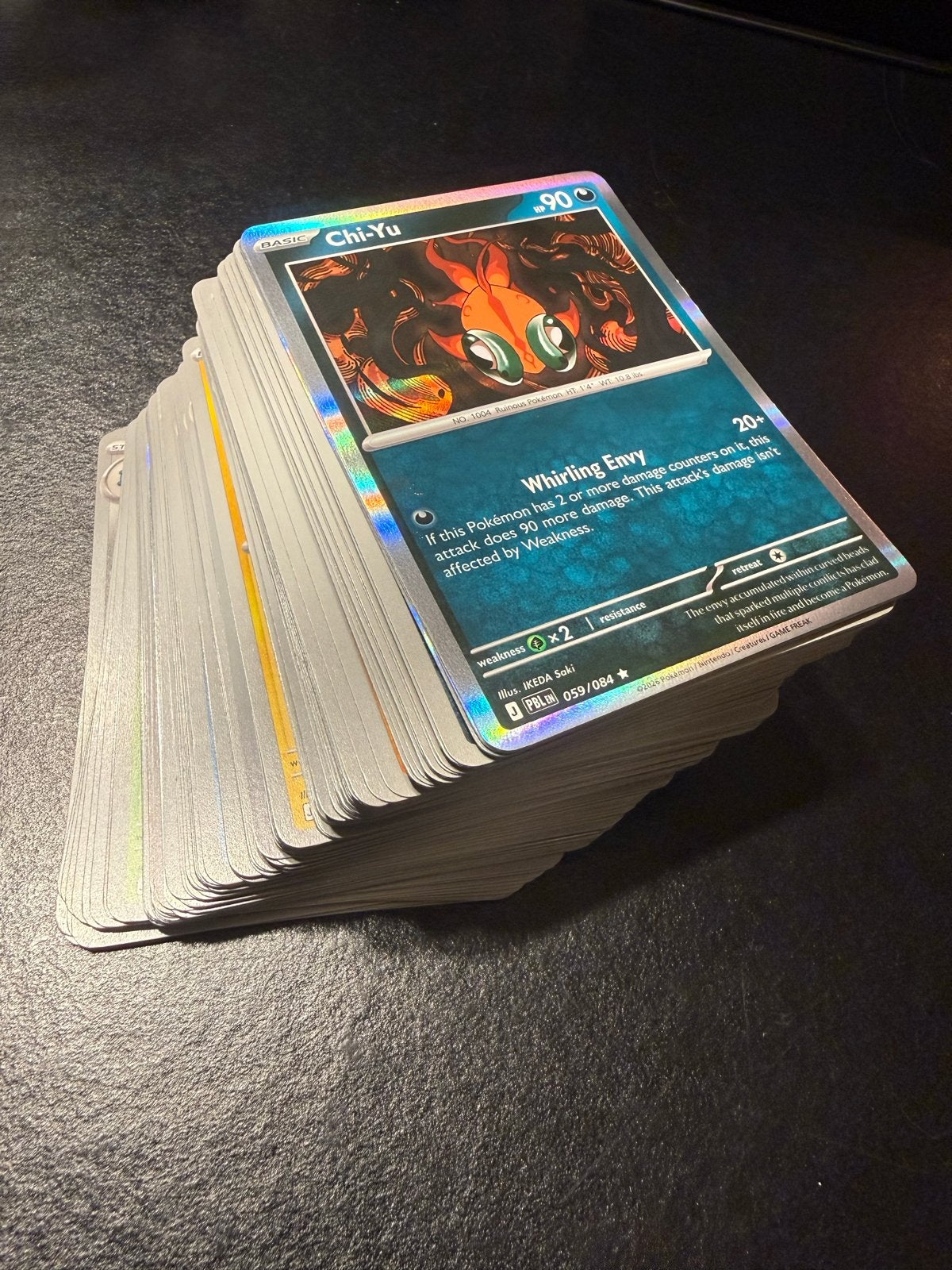 Pokémon kaarten Pitch Black, Ophalen, Zo goed als nieuw, Meerdere kaarten, Foil