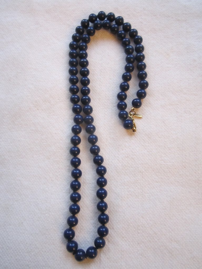 20.   Schitterende oude ketting,  60cm, MONET,  blauw, Sieraden, Tassen en Uiterlijk, Antieke sieraden, Ophalen, Overige materialen