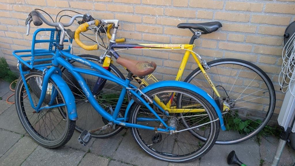 Gratis op te halen: Gazelle stadsfiets en Giant racefiet, Fietsen en Brommers, Fietsen | Dames | Damesfietsen, Ophalen, Velgrem