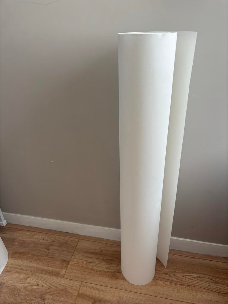 Halve rol renovlies behang, Huis en Inrichting, Stoffering | Behang, Ophalen, 10 tot 25 m², Wit