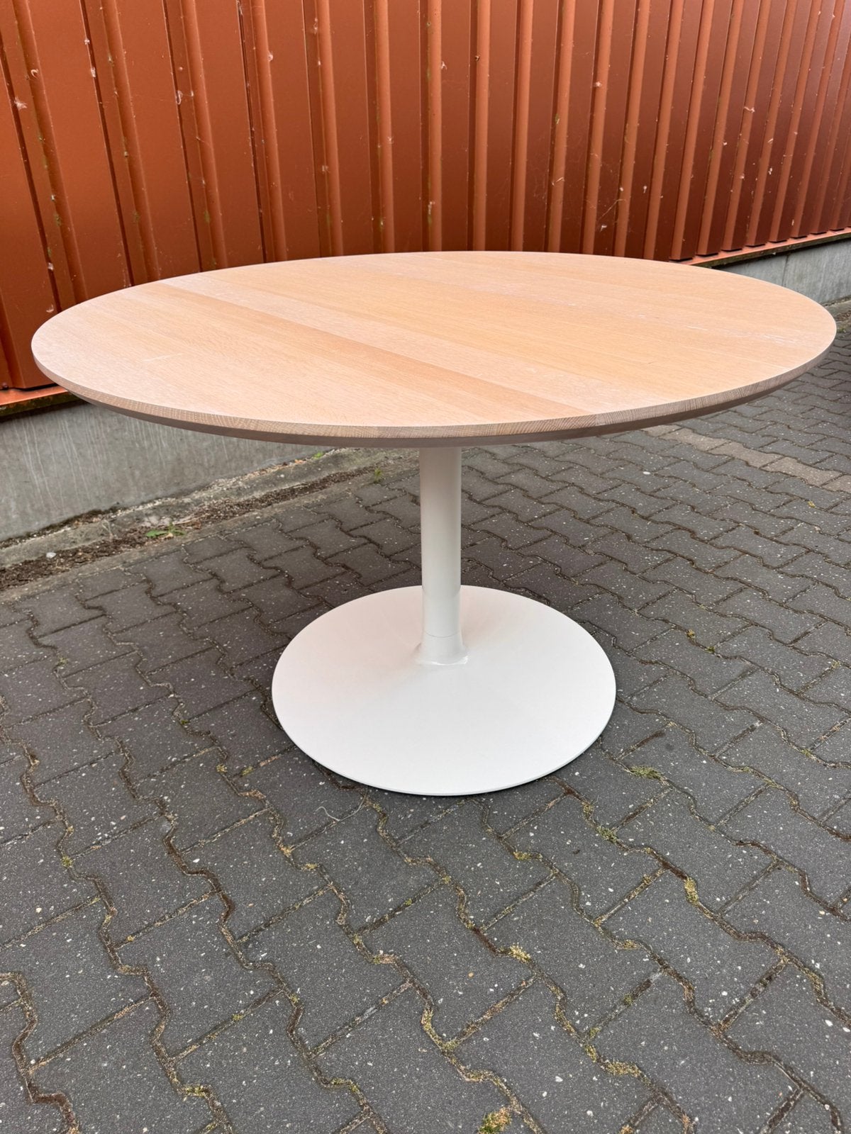Lande Artifort Circle 3 tafel rond 120 cm Eiken White wash, Ophalen, Luxe design, Gebruikt, Rond