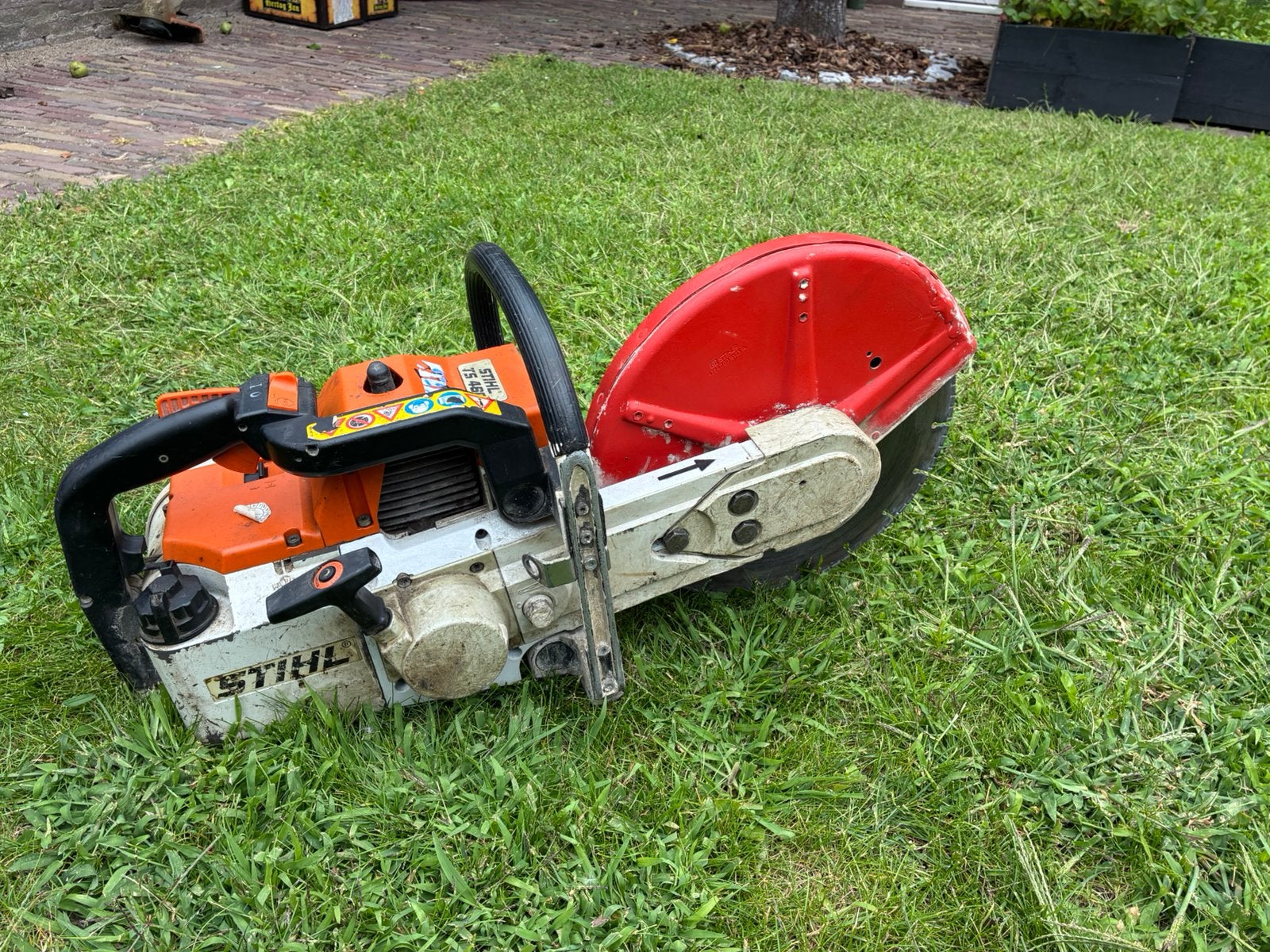 Bandenzaag stihl, Tuin en Terras, Ophalen, Gebruikt