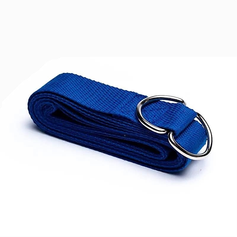 Yoga Riem D-ring Blauw katoen – 250cm (12 stuks), Sport en Fitness, Yoga en Pilates, Ophalen of Verzenden, Nieuw, Yoga-accessoire