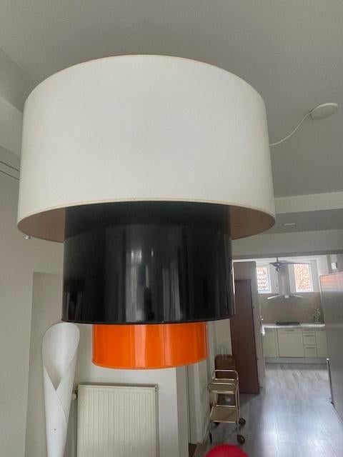 hanglamp jaren '70, Ophalen, Kunststof, Gebruikt, 50 tot 75 cm