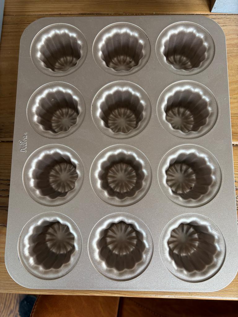 Cannelé bakvorm - 12 cups - Decora, Minder dan 1 liter, Ophalen, Zo goed als nieuw, Vaatwasserbestendig